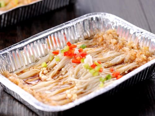 阿拉善右锡纸烤金针菇